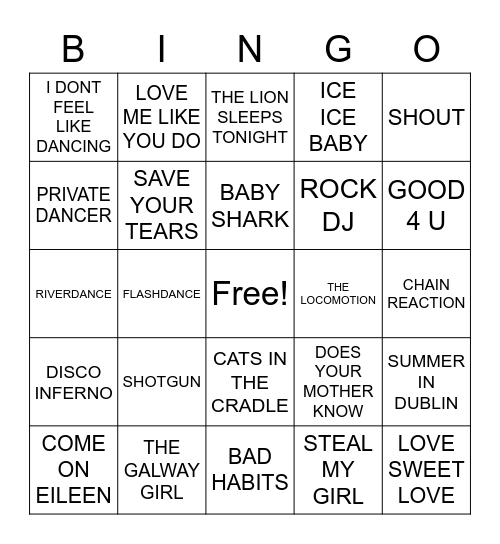 HAPPY DAYS Bingo Card