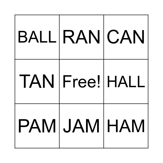 Glued Sounds Bingo Card