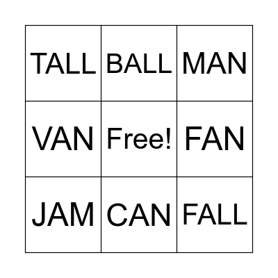 Glued Sounds Bingo Card