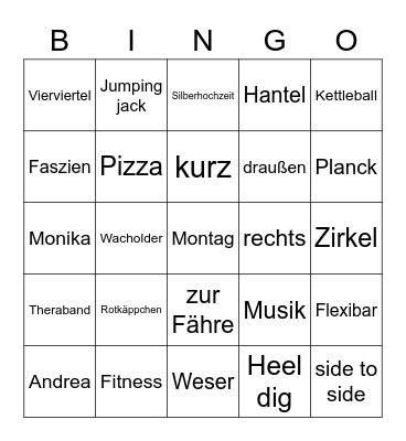 Montagsturnen Bingo Card