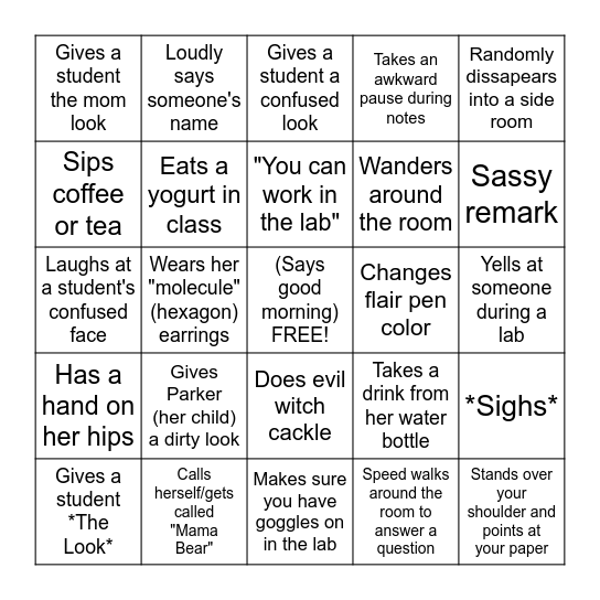 Hensley Bingo Card Bingo Card