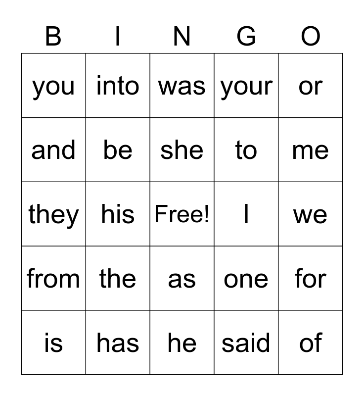 first-grade-trick-words-bingo-card