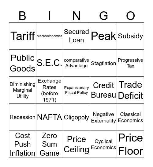 Marketing Final #2  Bingo Card