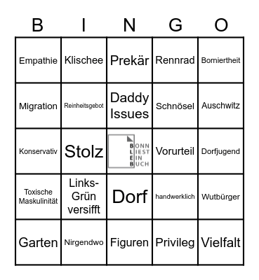 Bonn. Bracken. Bingo Card