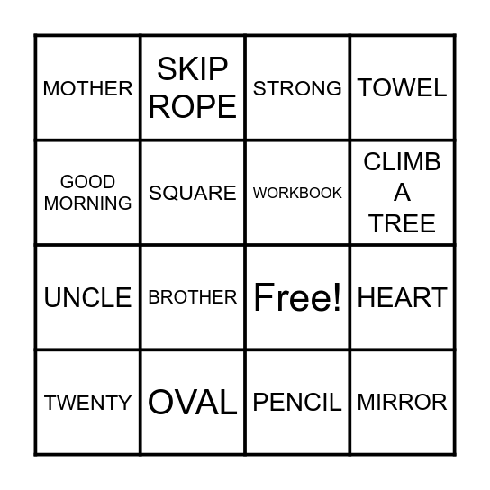 Bingo Card