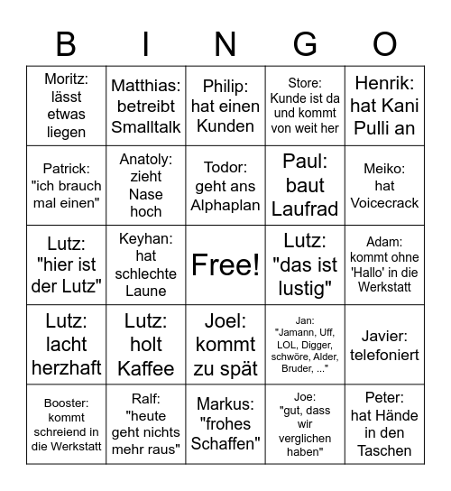 Welcome to Storck-Bicycle Bingo Card