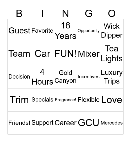 Dotty Bingo! Bingo Card