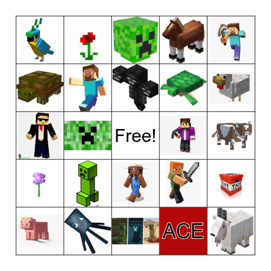 Ace's Minecraft Bingo Card