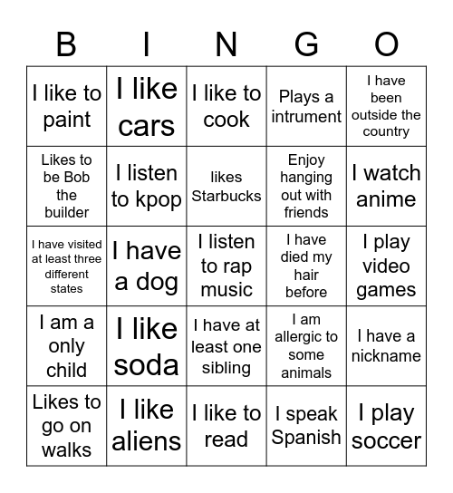 Bingo Card