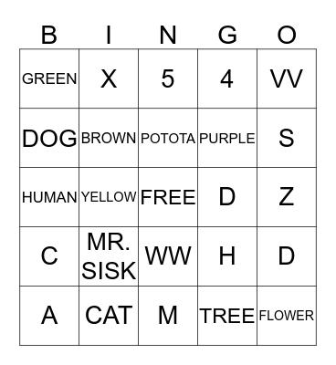 SCIENCE BINGO Card