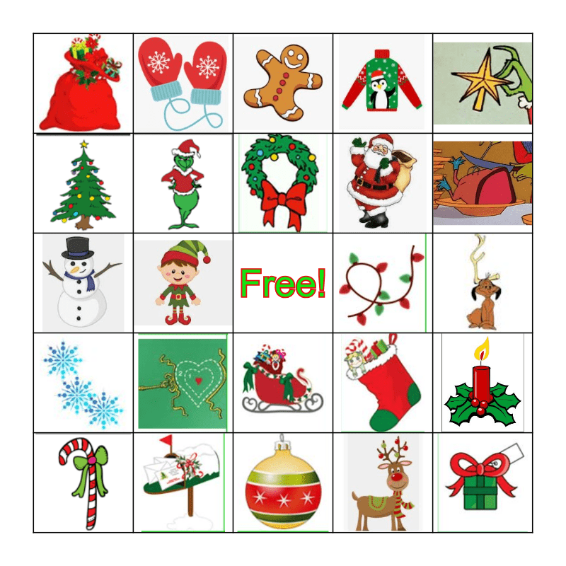 GRINCH BINGO Card