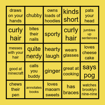 juan's type bingo Card