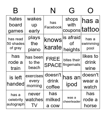 Legence Bank Bingo Card