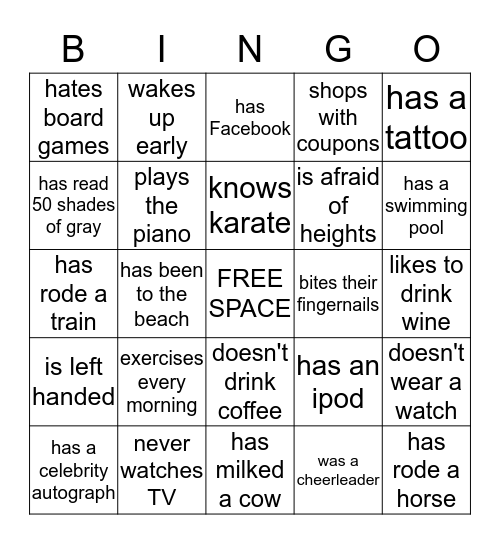 Legence Bank Bingo Card