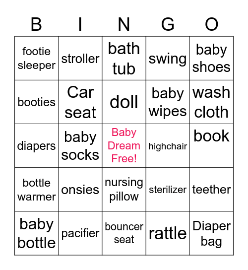 Dream's Gift Bingo Card