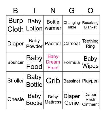 Dream's Gift Bingo Card