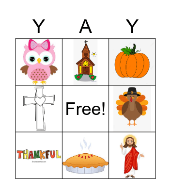 YAY Bingo Card