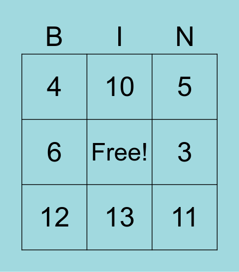 Repaso 8 - 9 Bingo Card