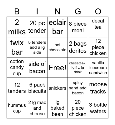 ROYS COWBOY BINGO Card