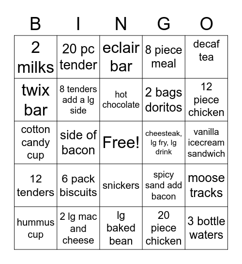 ROYS COWBOY BINGO Card