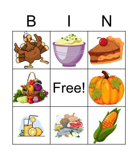 Thanksgiving day! Bingo Card