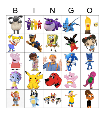 CHARACTERS Bingo Card