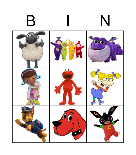 CHARACTERS Bingo Card