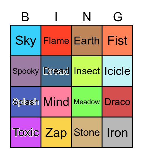 Arceus Binga Bongo Bingo Card