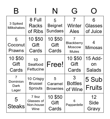 Ackroyd Winter Bingo 2021 Bingo Card
