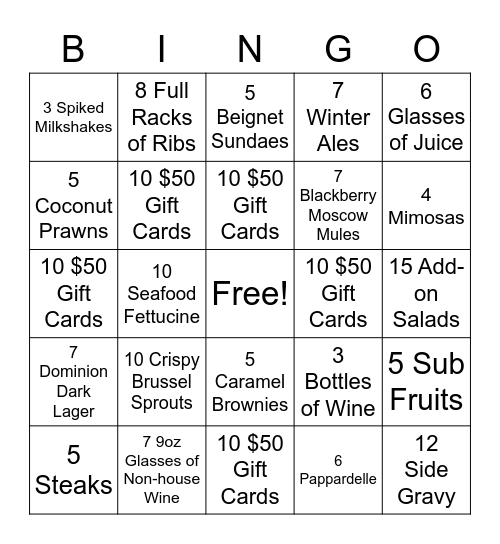 Ackroyd Winter Bingo 2021 Bingo Card