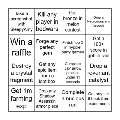 111IQ Bingo Card