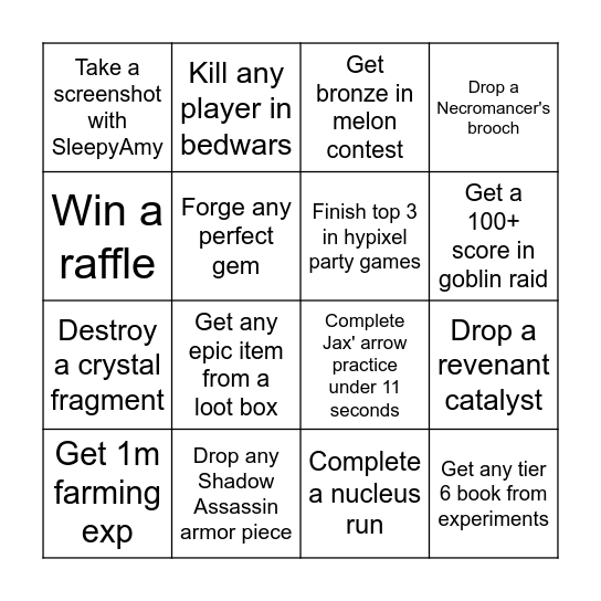 111IQ Bingo Card
