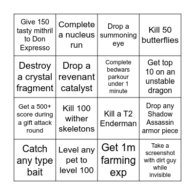 Siempie_01 Bingo Card