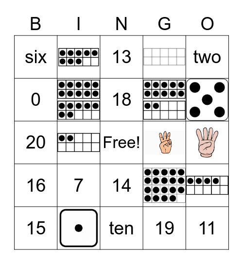 Number Bingo #1 Bingo Card