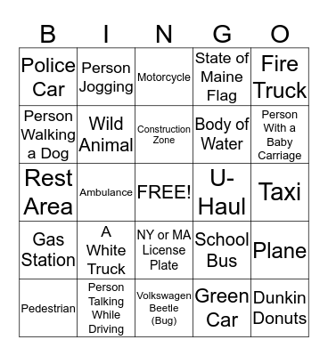 BEANGO Bingo Card