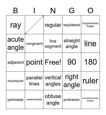 Geometry! Lessons 1.1-1.6 Bingo Card