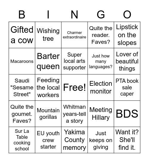 KRISTA'S BIRTHDAY BINGO Card