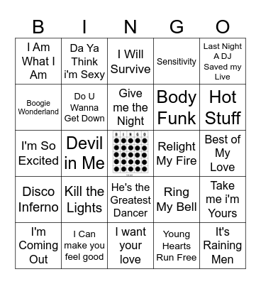 Disco Houseparty Bingo Card