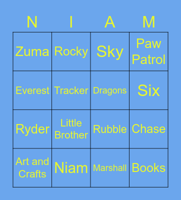 Niam's Birthday BINGO! Bingo Card