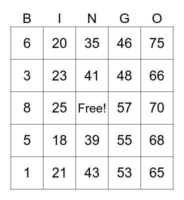 WIS @15 E-BINGO Card