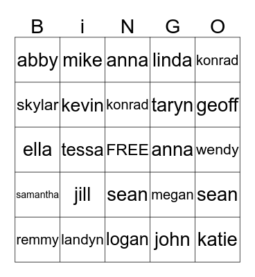 NASA Trip BINGO Card