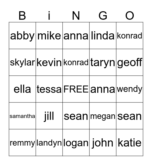 NASA Trip BINGO Card