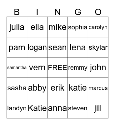 NASA Trip BINGO Card