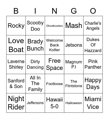 Theme songs Bingo Card