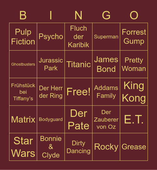 Chanukka Ball 2021 Oscar Night in OsnabrückUntitled Bingo Card