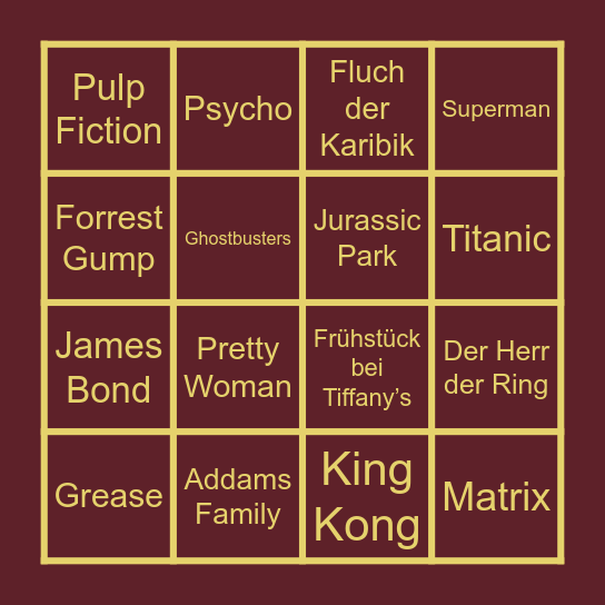 Oscar Night in Osnabrück Bingo Card