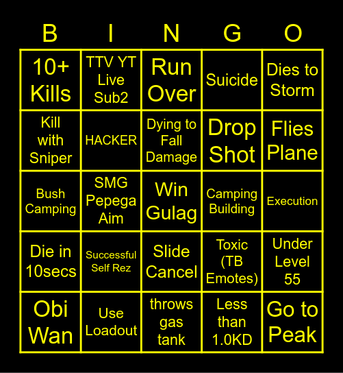 Hoops Warzone Bingo (TM Puffer) Bingo Card