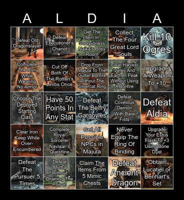 Dark Souls 2 Bingo Card