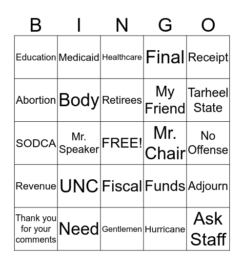 Why Do You Hate My Hospital  Bingo Card