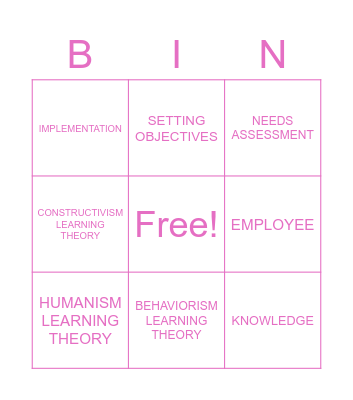 T&D Bingo Card